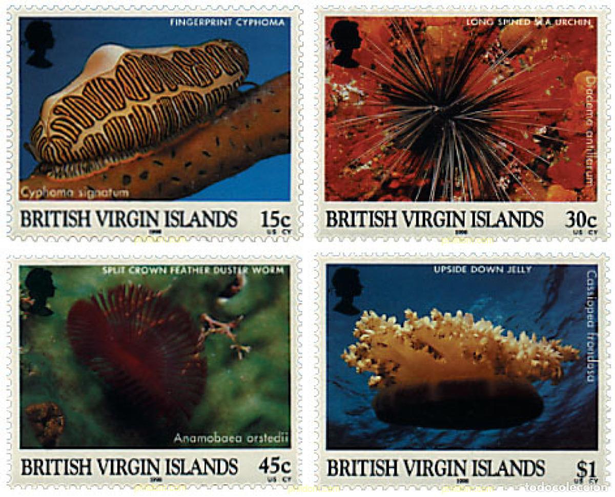 Sellos: 39633 MNH VIRGENES BRITANICAS Islas 1998 VIDA MARINA