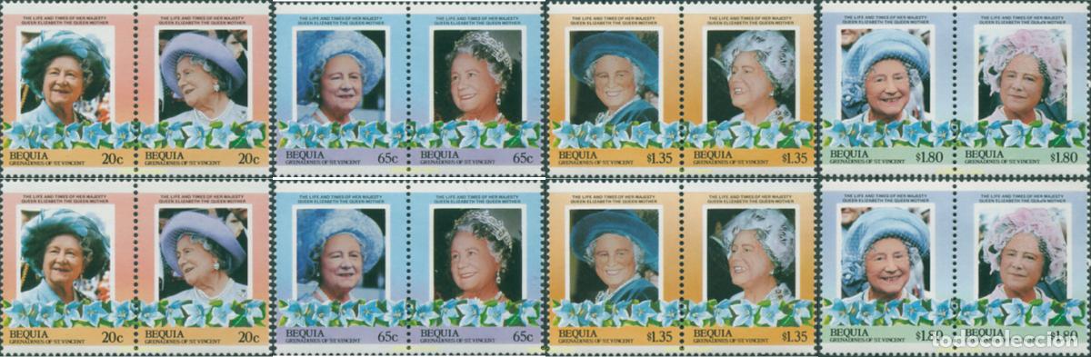 Sellos: 291716 MNH SAN VICENTE GRANADINAS. BEQUIA 1985 85 ANIVERSARIO DE LA REINA MADRE