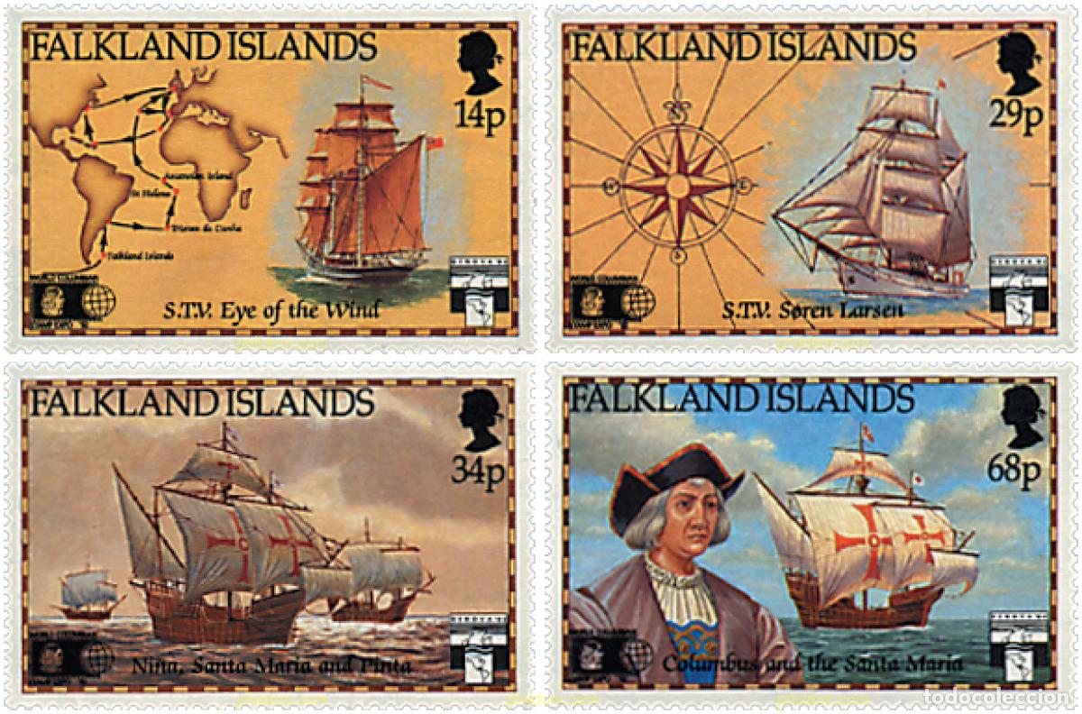 Sellos: 43241 MNH FALKLAND 1991 500 ANIVERSARIO DEL DESCUBRIMIENTO DE AMERICA