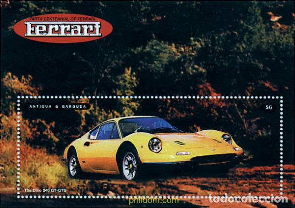 Sellos: 47045 MNH ANTIGUA Y BARBUDA 1998 CENTENARIO DE ENZO FERRARI