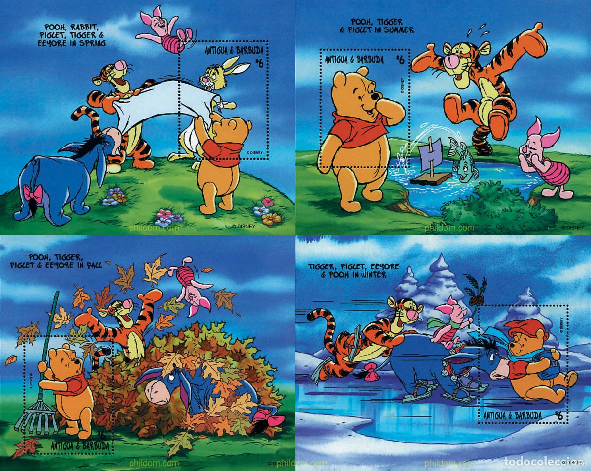 Sellos: 48767 MNH ANTIGUA Y BARBUDA 1998 WALT DISNEY. WINNIE THE POOH