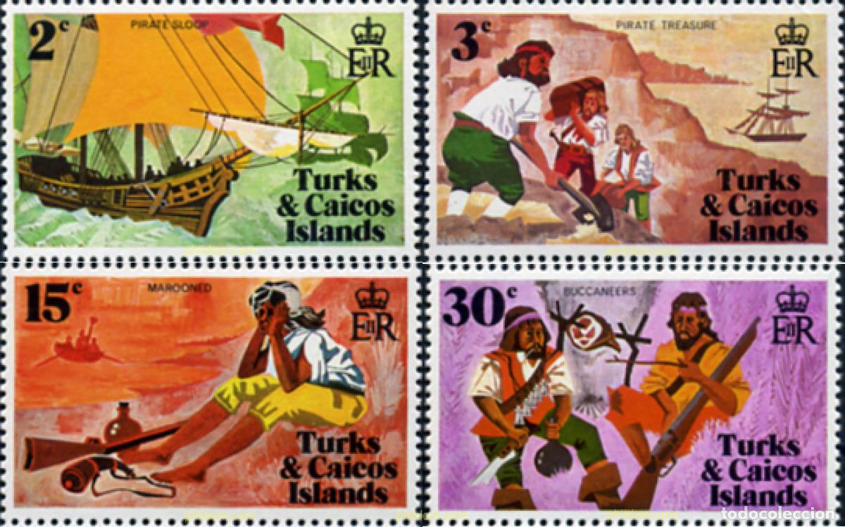 Sellos: 67492 MNH TURKS Y CAICOS 1971 PIRATAS