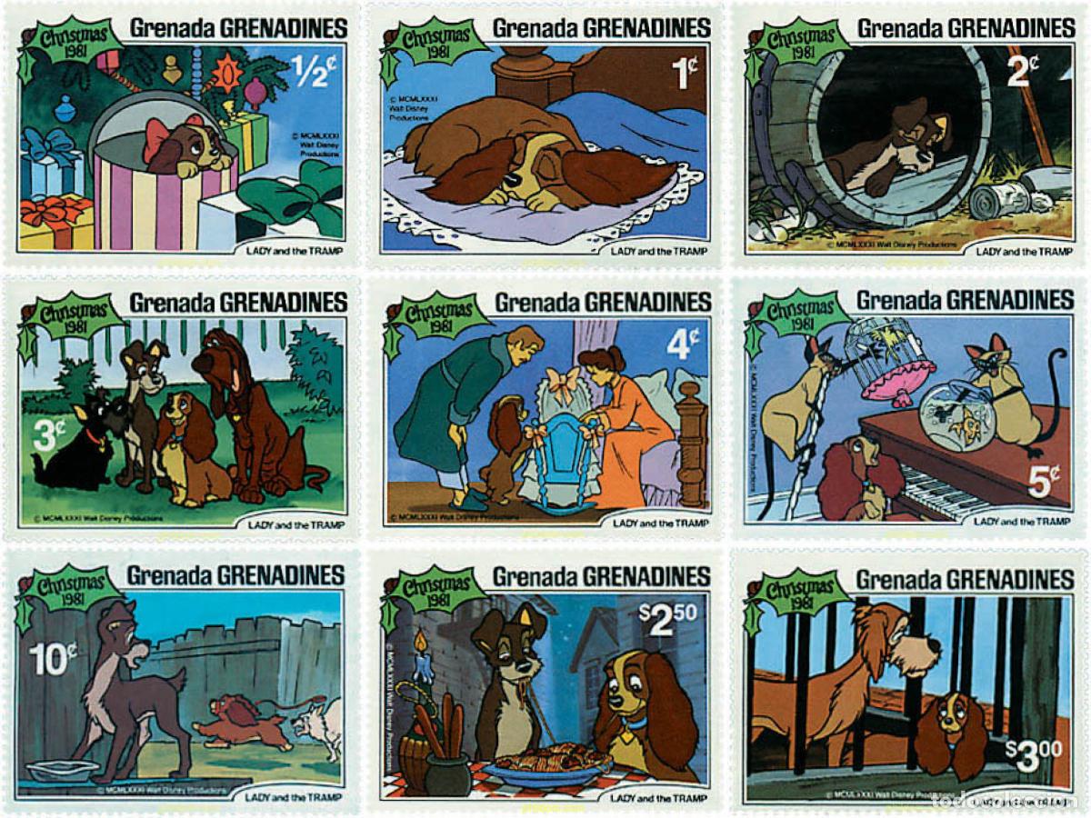 Sellos: 48496 MNH GRANADA GRANADINAS 1981 NAVIDAD. LA DAMA Y EL VAGABUNDO