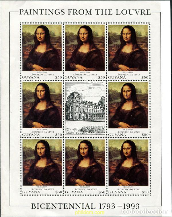 Sellos: 312206 MNH GUYANA 1993 BICENTENARIO DEL MUSEO DEL LOUVRE