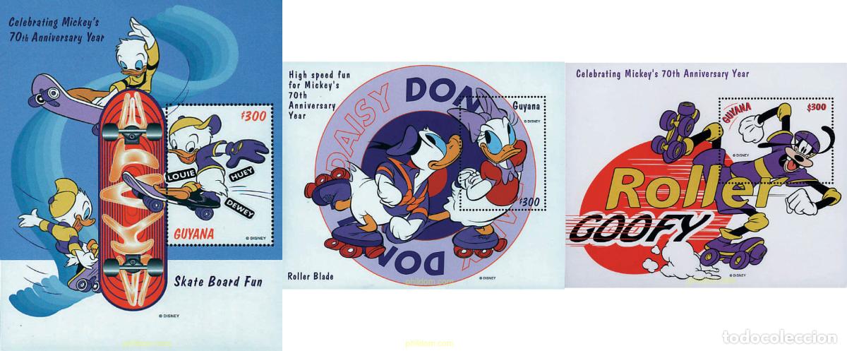 Sellos: 66363 MNH GUYANA 1999 70 ANIVERSARIO DE MICKEY MOUSE