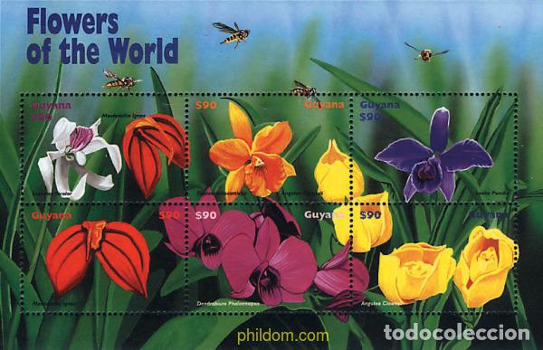 Sellos: 311734 MNH GUYANA 1999 FLORES DEL MUNDO
