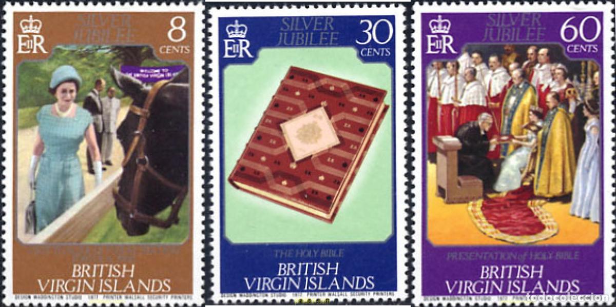 Sellos: 37286 MNH VIRGENES BRITANICAS Islas 1977 25 ANIVERSARIO DE LA ASCENSION AL TRONO DE LA REINA ISABEL