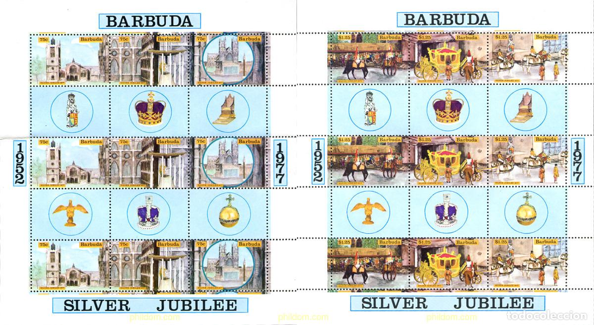 Sellos: 171028 MNH BARBUDA 1977 25 ANIVERSARIO DE LA ASCENSION AL TRONO DE ISABEL II