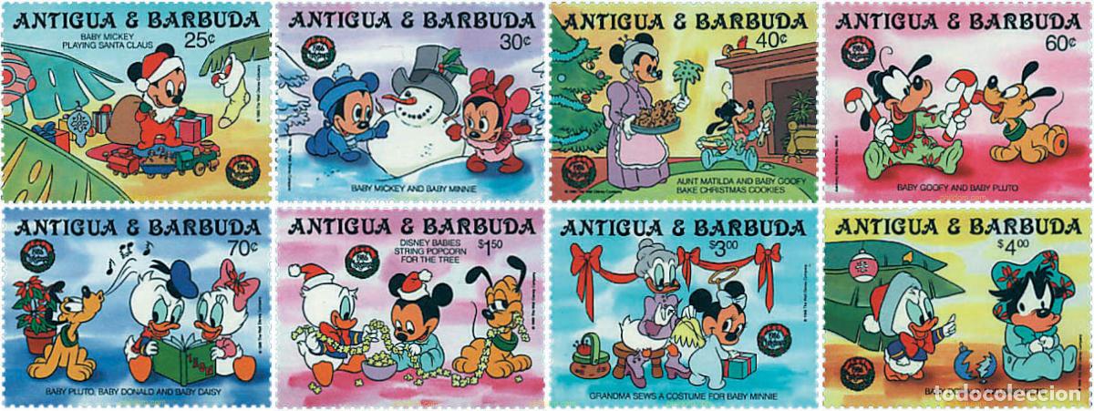 Sellos: 57183 MNH ANTIGUA Y BARBUDA 1986 NAVIDAD. DIBUJOS DE WALT DISNEY