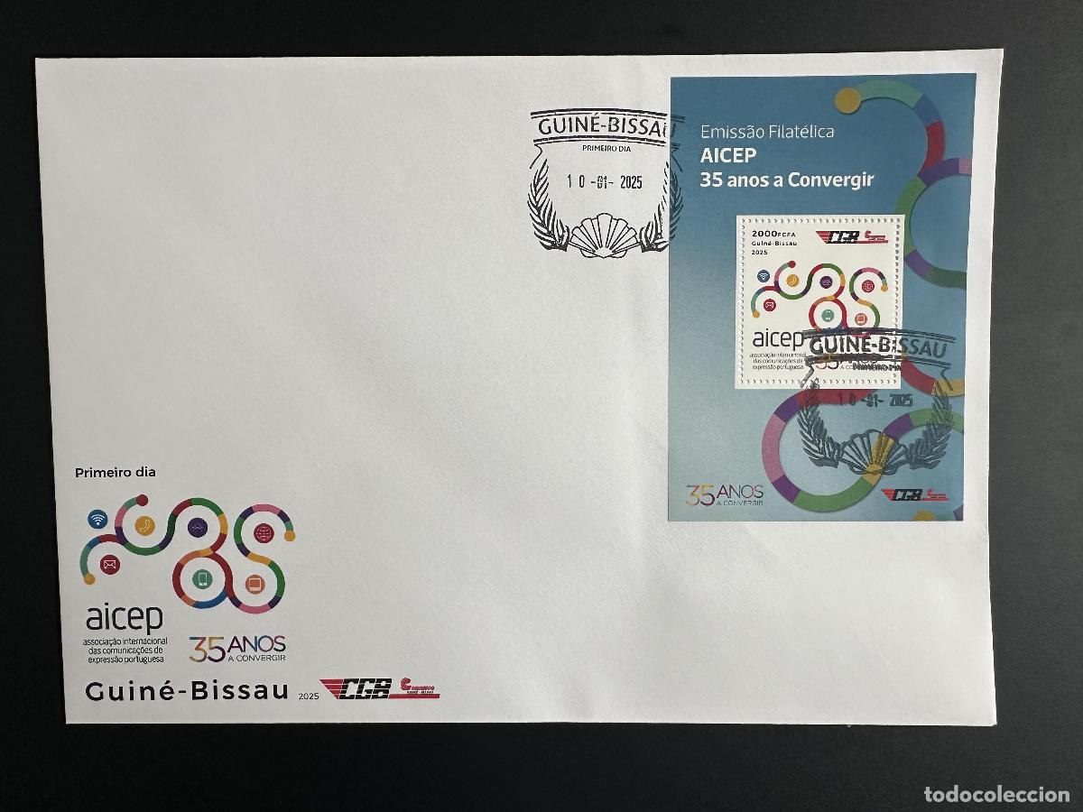 Briefmarken: Guinea-Bis&aacute;u 2025 Mi. &iquest;Bl.? FDC 35 a&ntilde;os junta conjunta de emisiones del AICEP