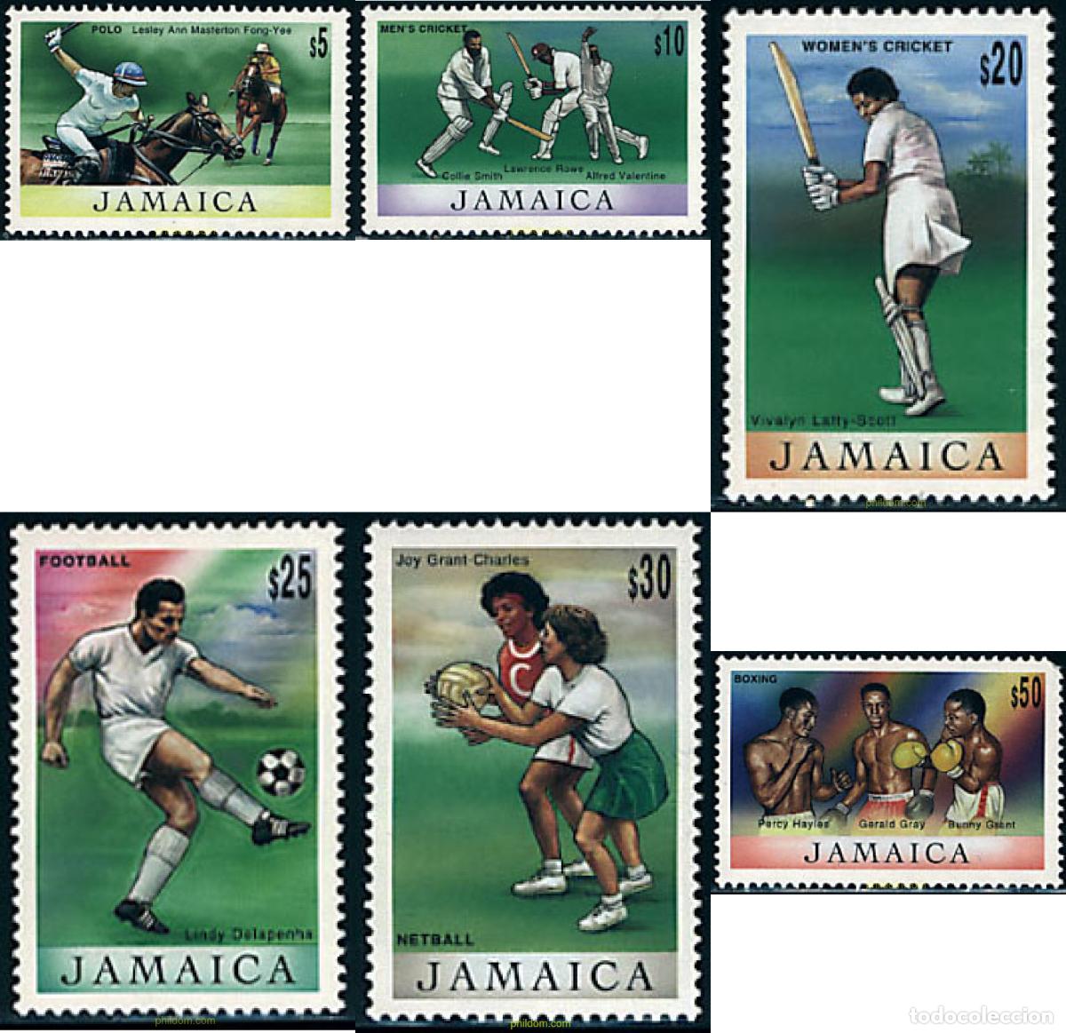 Sellos: 48028 MNH JAMAICA 1999 HOMENAJE A LOS DEPORTISTAS DE JAMAICA