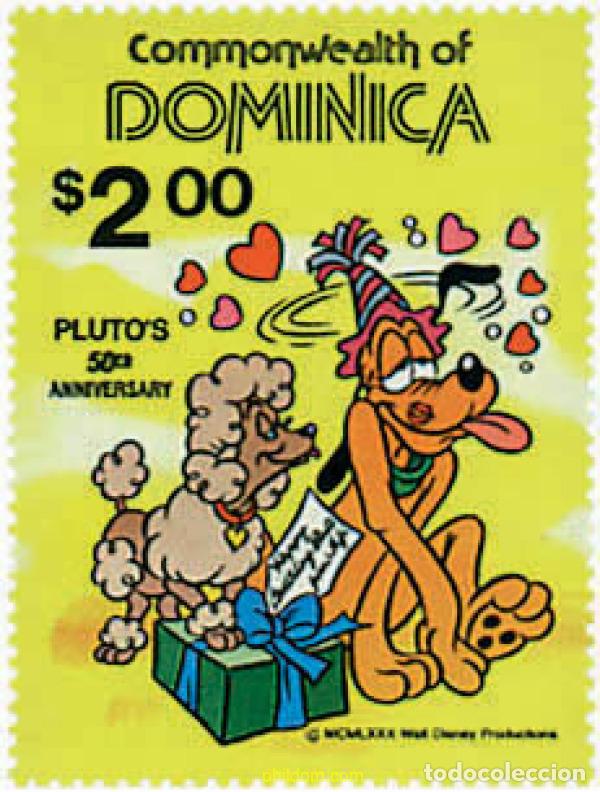 Sellos: 72767 MNH DOMINICA 1981 50 ANIVERSARIO DE PLUTO