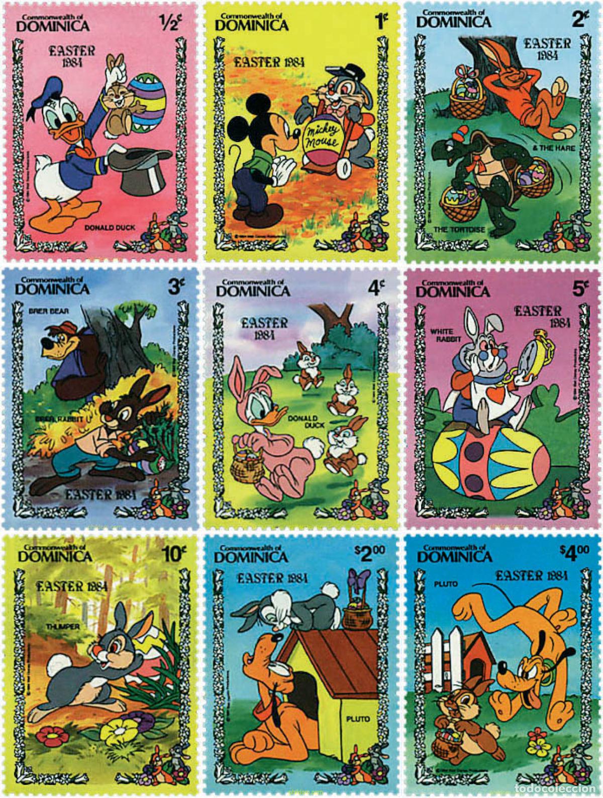 Sellos: 83760 MNH DOMINICA 1984 PASCUA. WALT DISNEY