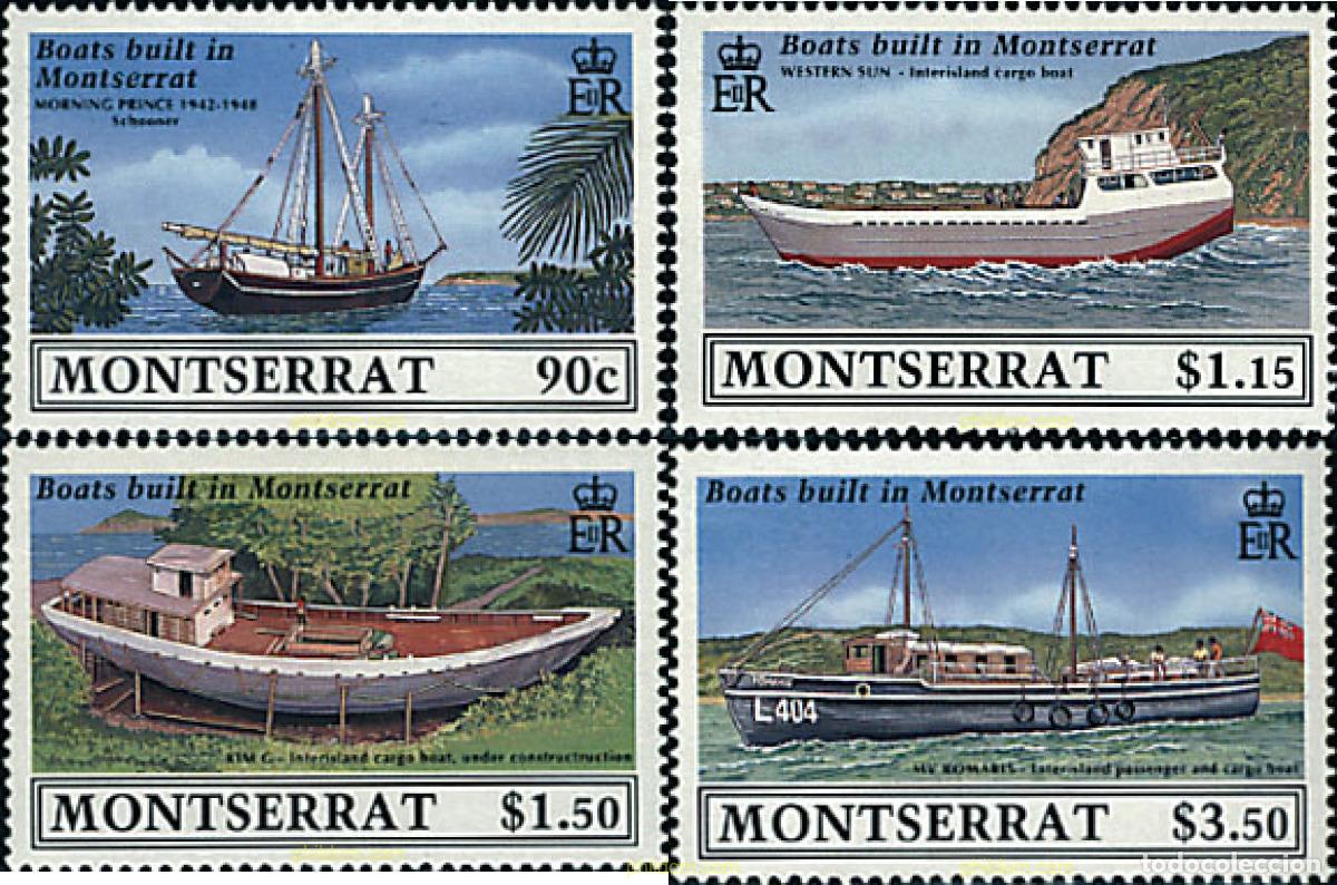 Sellos: 37467 MNH MONTSERRAT 1989 BARCAS CONSTRUIDAS EN MONTSERRAT