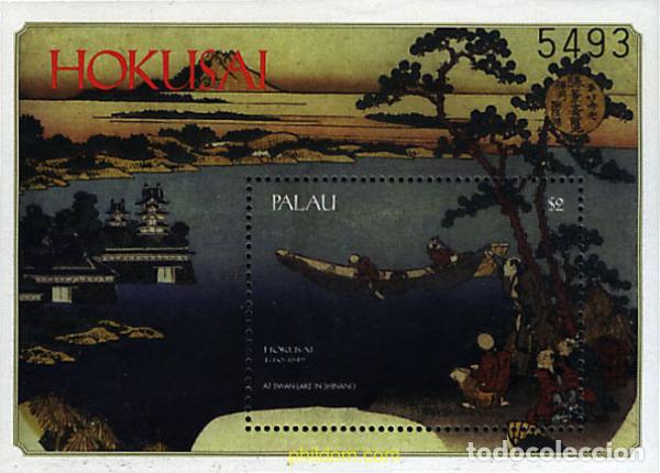 Sellos: 349831 MNH PALAU 1999 150 ANIVERSARIO DE LA MUERTE DEL PINTOR JAPONES HOKUSAI