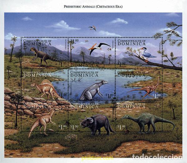 Sellos: 589478 MNH DOMINICA 1999 FAUNA PREHISTORICA