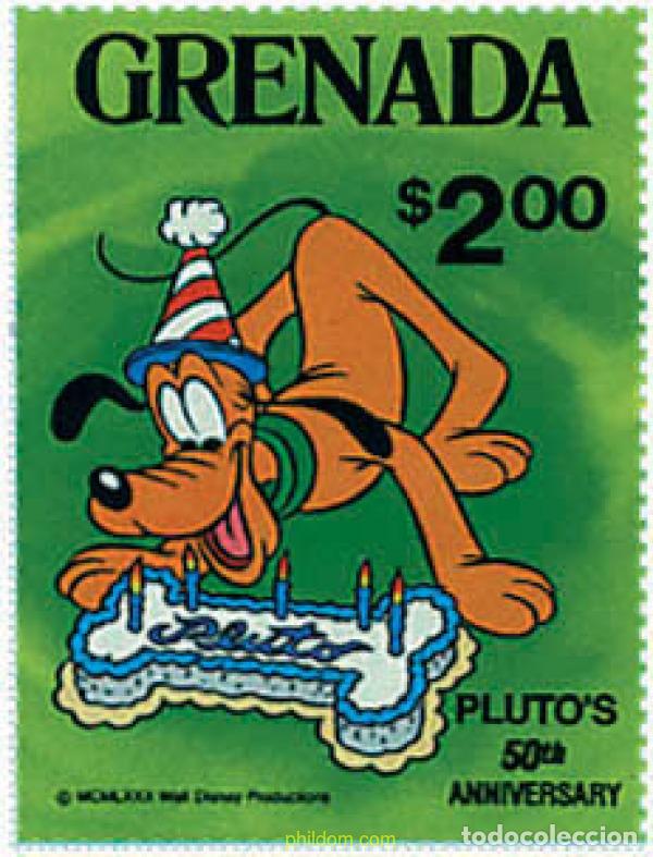 Sellos: 47681 MNH GRANADA 1981 50 ANIVERSARIO DE PLUTO