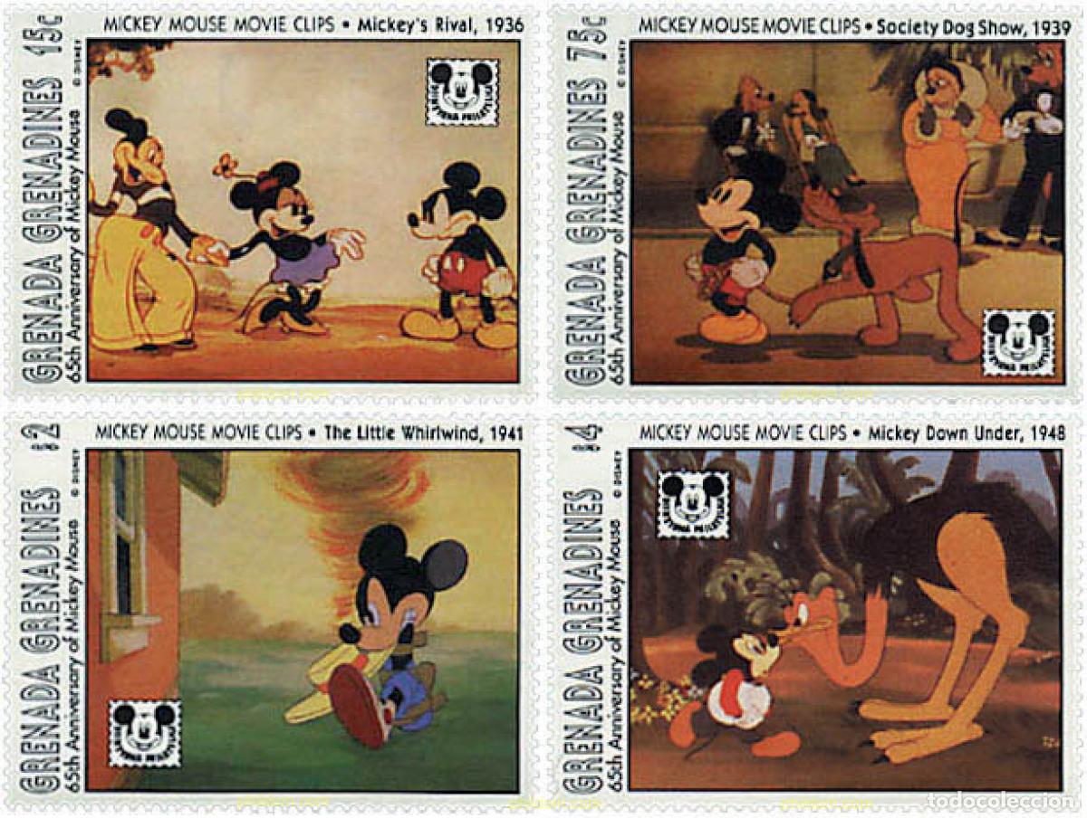 Sellos: 320215 MNH GRANADA GRANADINAS 1993 65 ANIVERSARIO DE MICKEY MOUSE