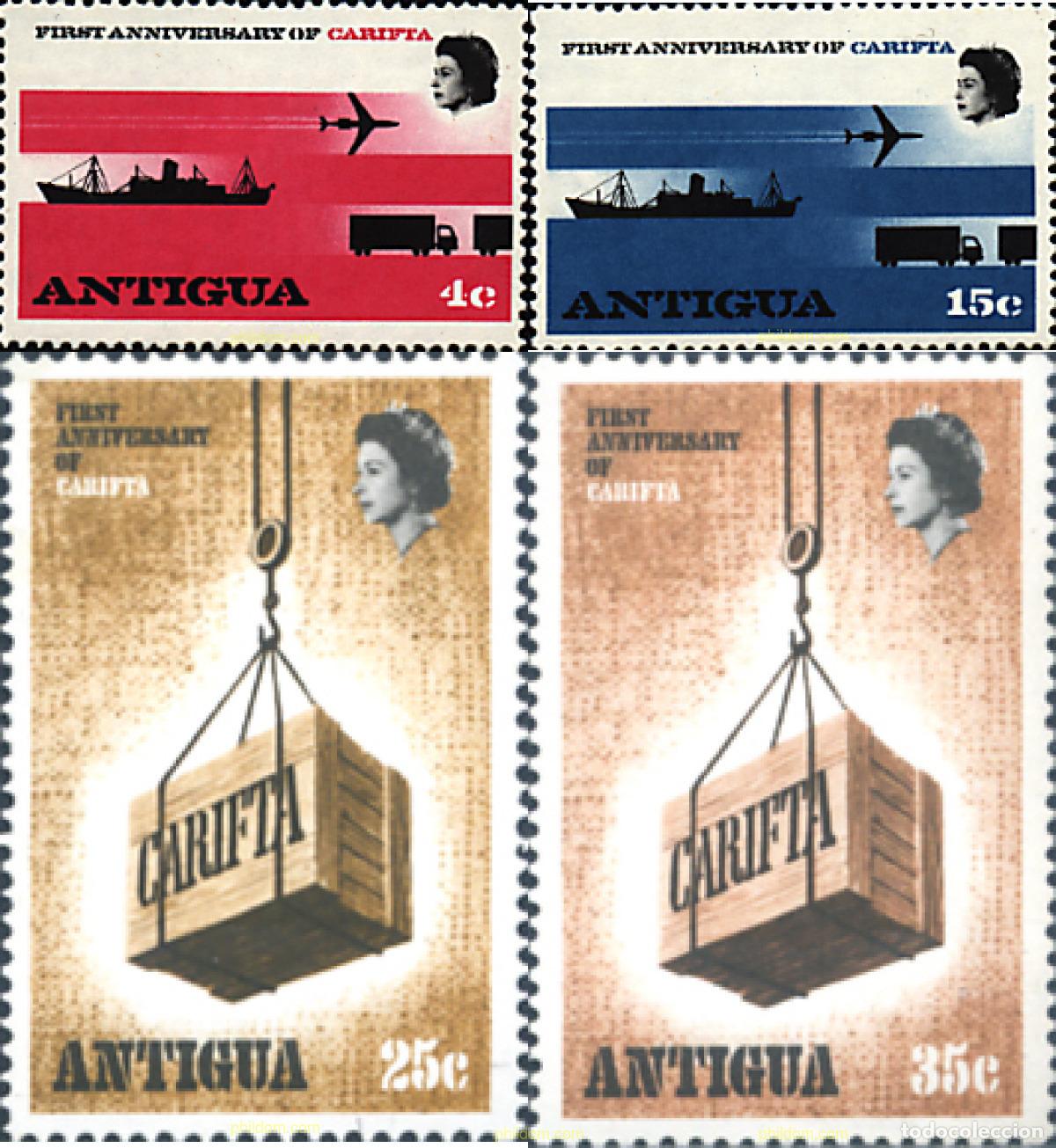 Sellos: 41405 MNH ANTIGUA 1969 LIBRE CAMBIO EN EL CARIBE