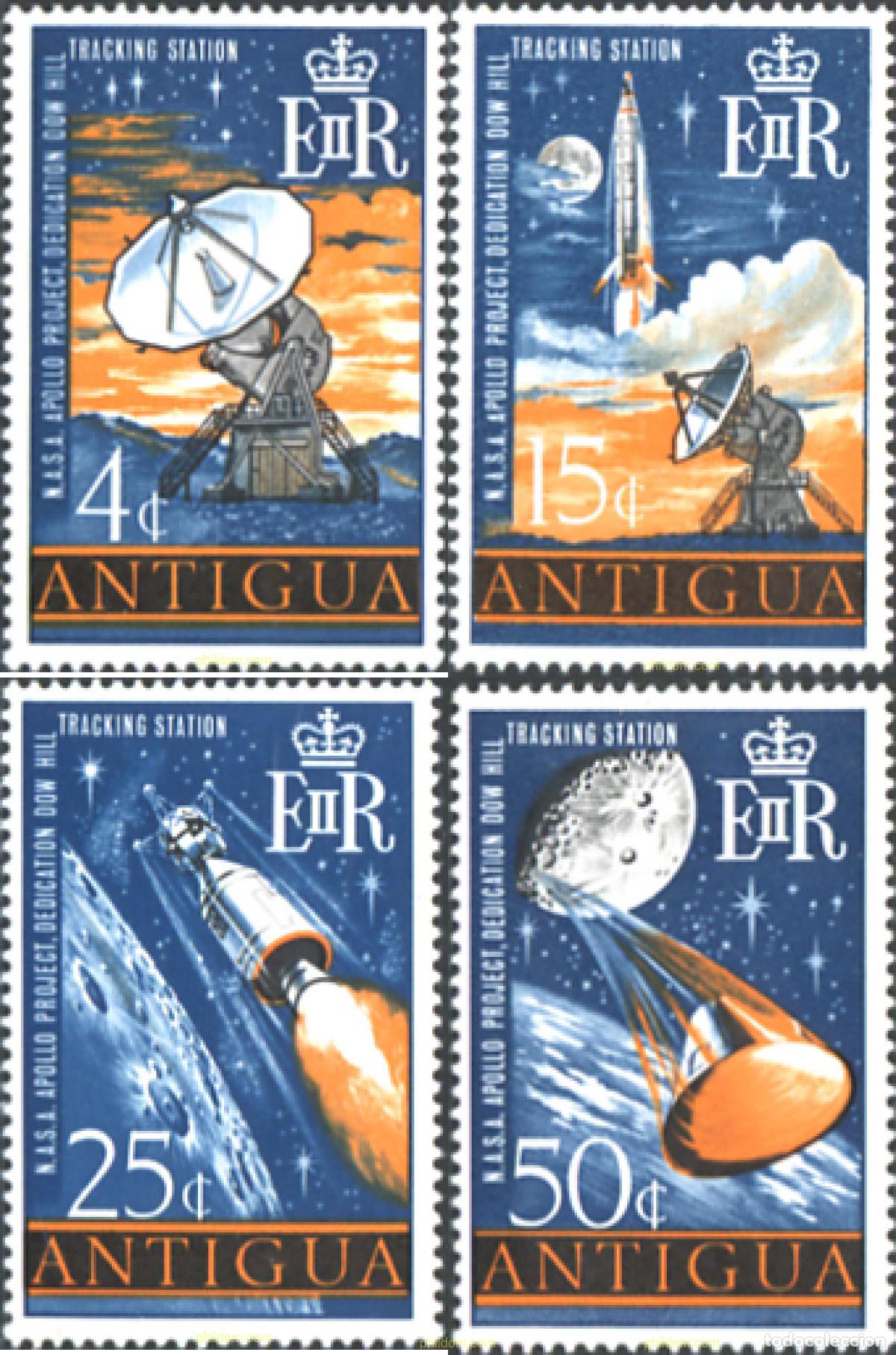 Sellos: 250157 MNH ANTIGUA 1968 PROJECTO &rdquo;APOLO&rdquo; DE LA N.A.S.A