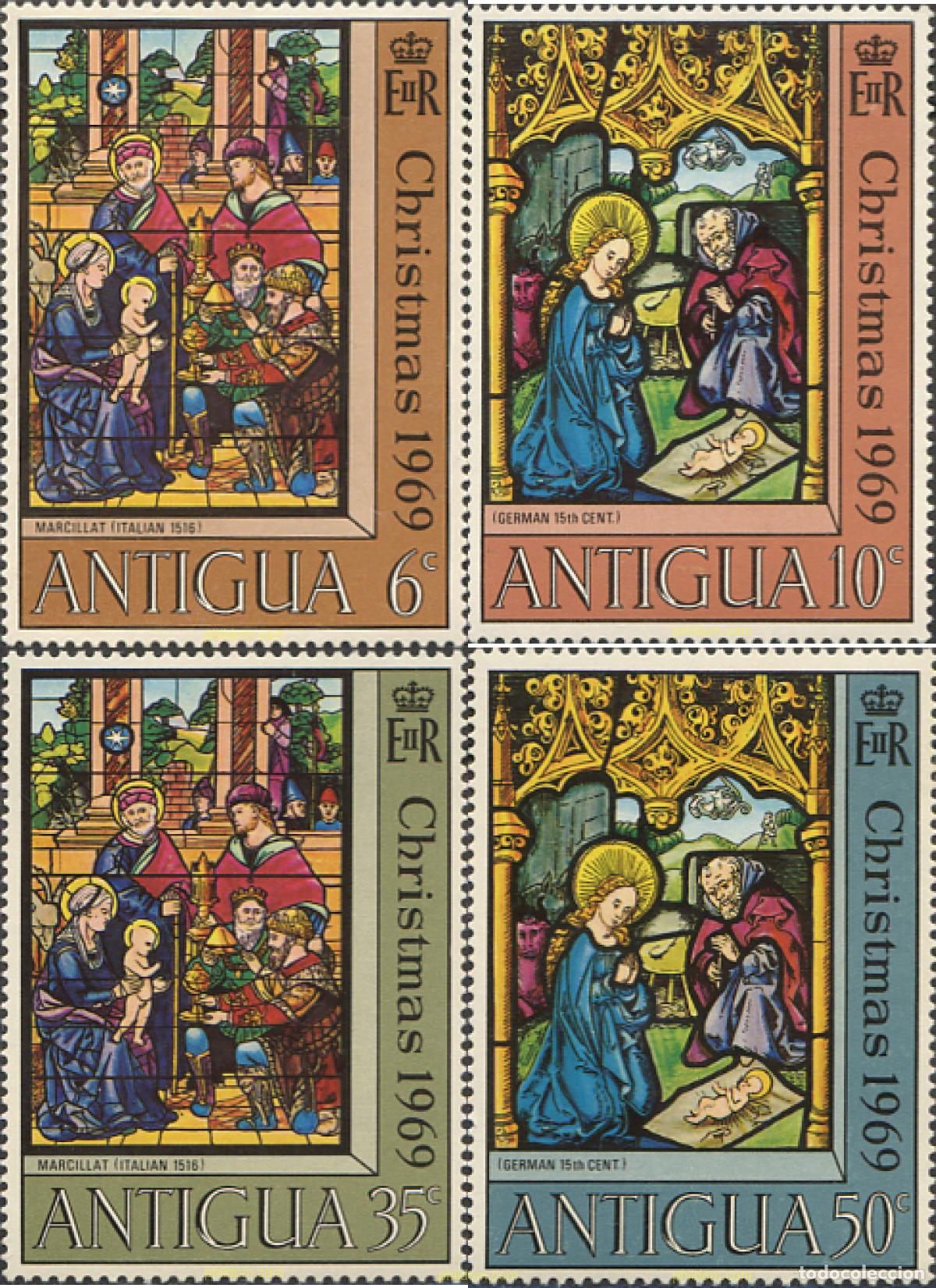 Sellos: 231060 MNH ANTIGUA 1969 NAVIDAD