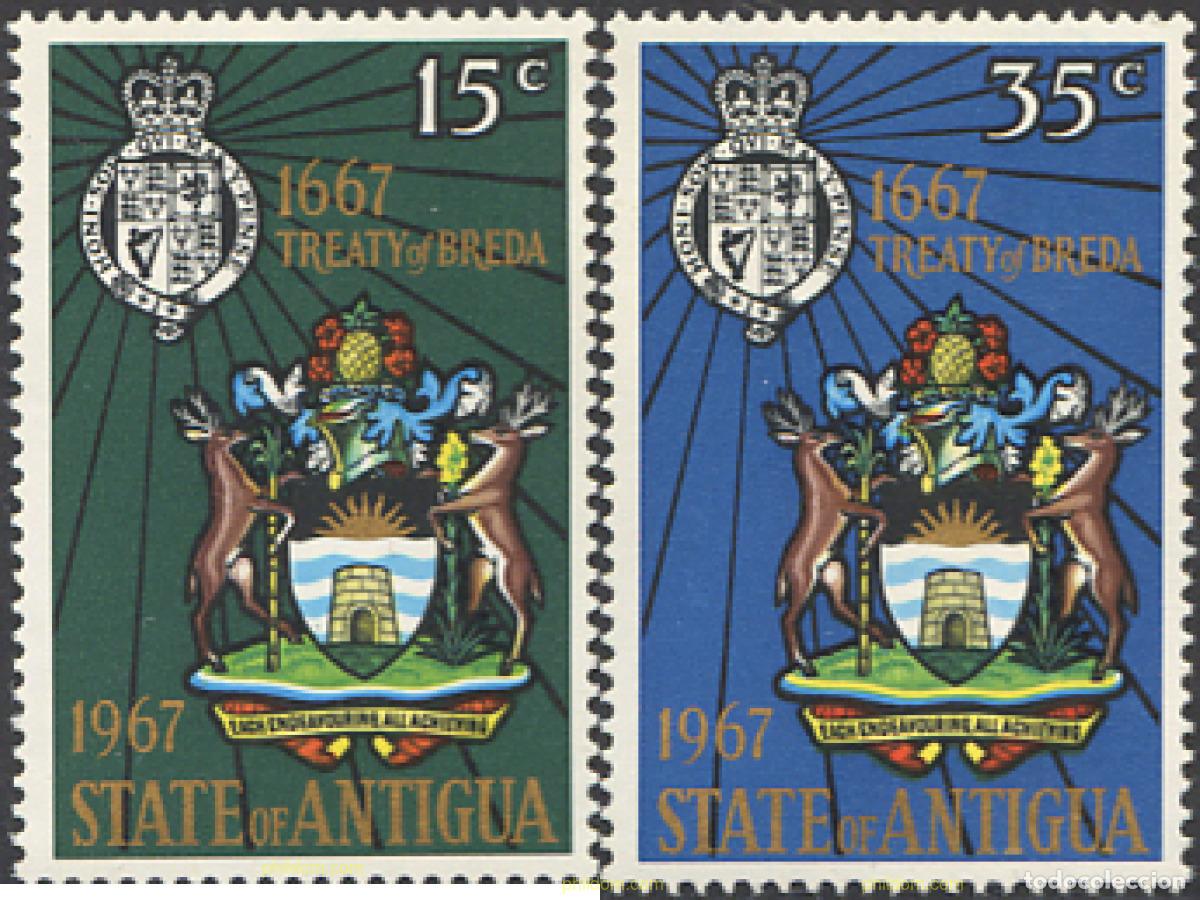 Sellos: 282720 MNH ANTIGUA 1967 TRICENTENARIO DEL TRATADO DE BREDA