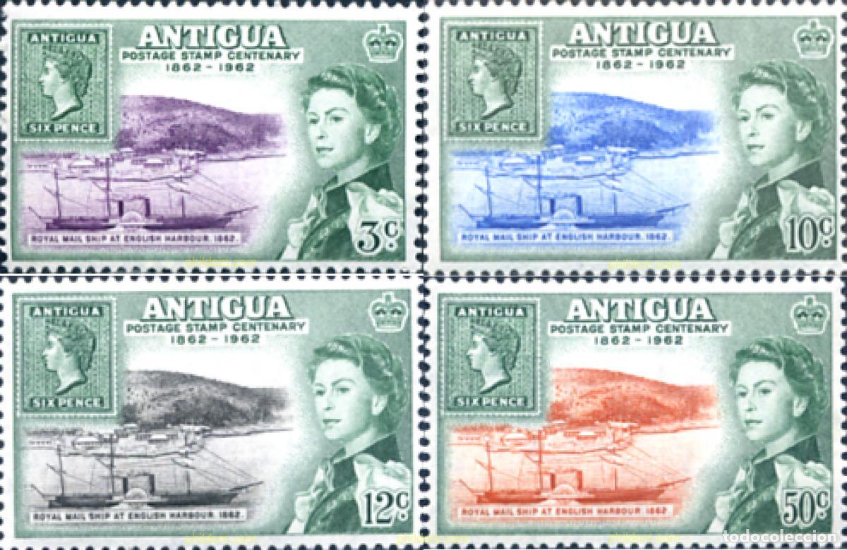 Sellos: 244238 MNH ANTIGUA 1962 CENTENARIO DEL SELLO