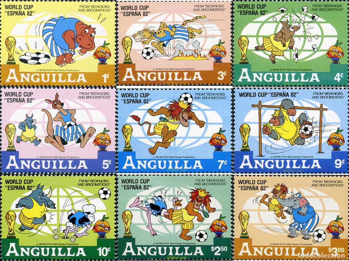 Francobolli: 48429 MNH ANGUILLA 1982 COPA DEL MUNDO DE FUTBOL. ESPA&Ntilde;A-82