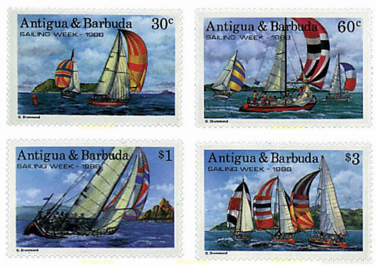 Sellos: 46897 MNH ANTIGUA Y BARBUDA 1988 SEMANA DE LA VELA