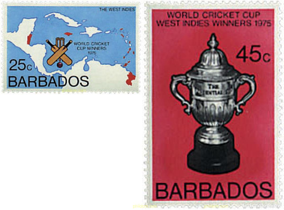 Sellos: 26723 MNH BARBADOS 1976 COPA DEL MUNDO DE CRICKET