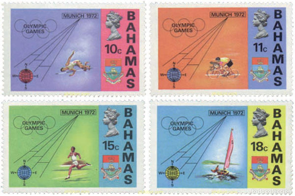 Sellos: 47433 MNH BAHAMAS 1972 20 JUEGOS OLIMPICOS VERANO MUNICH 1972
