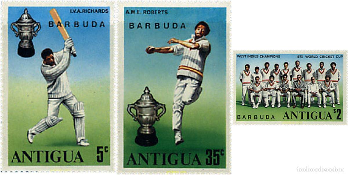 Sellos: 47070 MNH BARBUDA 1975 COPA DEL MUNDO DE CRICKET
