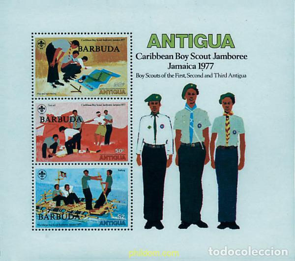 Sellos: 47081 MNH BARBUDA 1977 JAMBOREE DEL CARIBE