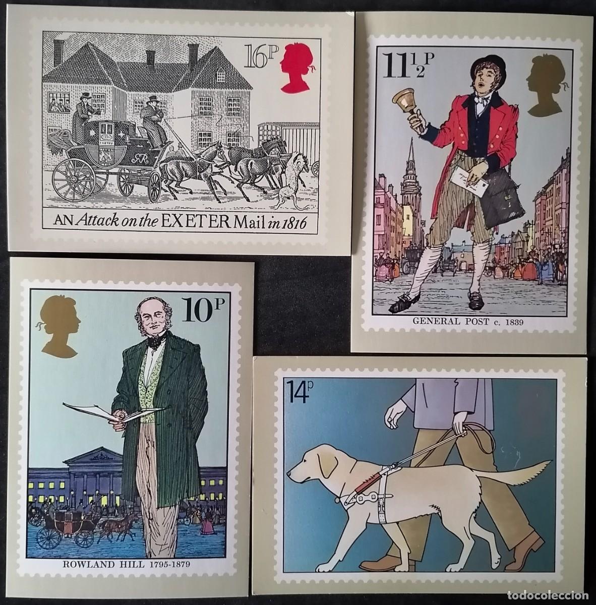 Sellos: GRAN BRETA&Ntilde;A - 4 TARJETAS M&Aacute;XIMAS .