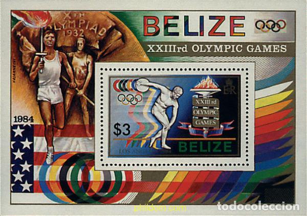 Sellos: 54246 MNH BELIZE 1984 23 JUEGOS OLIMPICOS VERANO LOS ANGELES 1984