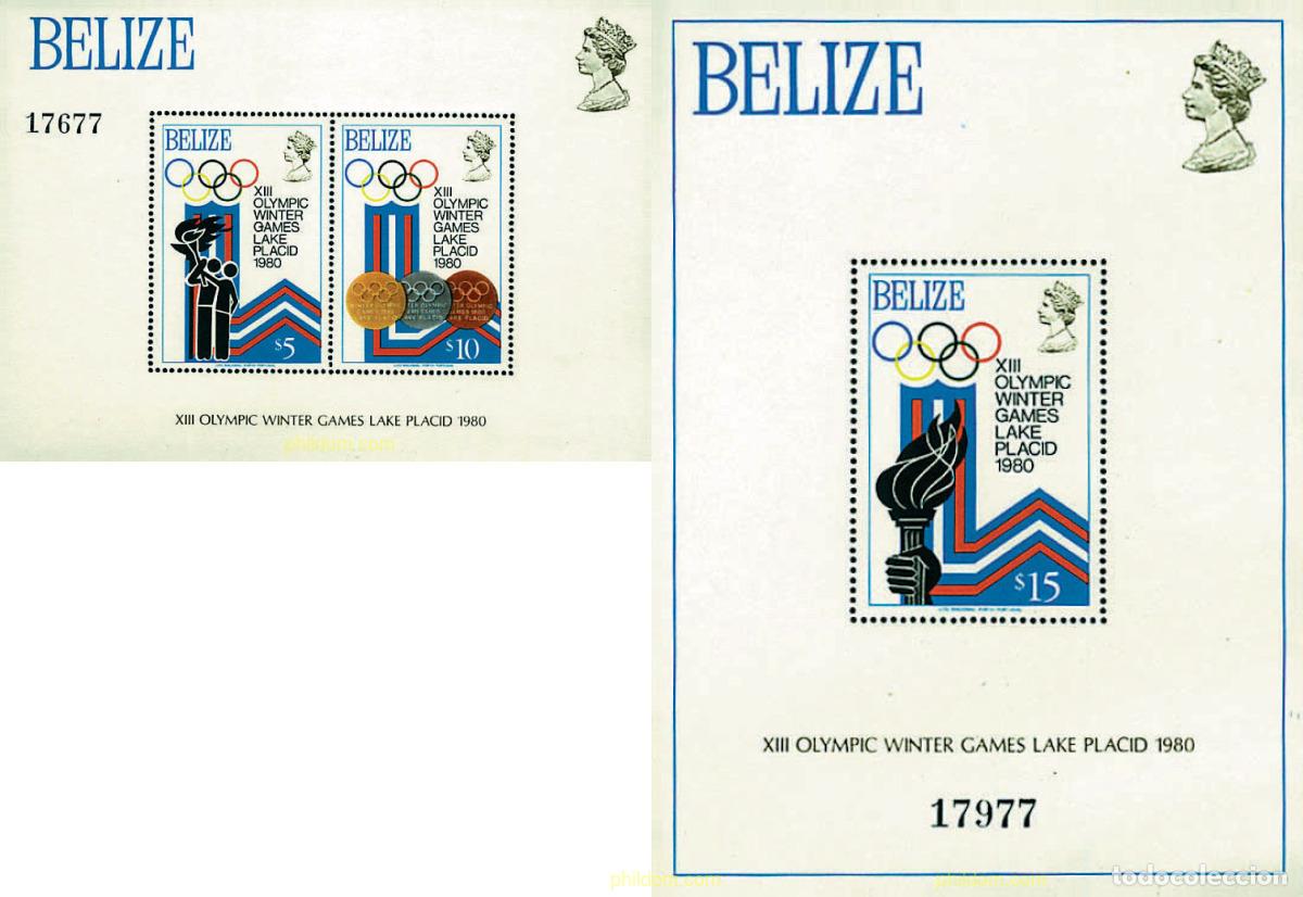 Sellos: 70497 MNH BELIZE 1979 13 JUEGOS OLIMPICOS INVIERNO LAKE PLACID 1980