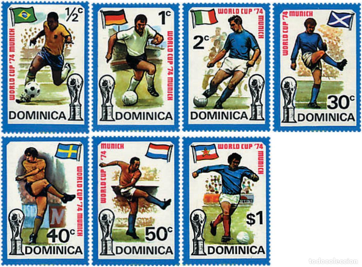 Sellos: 41638 MNH DOMINICA 1974 COPA DEL MUNDO DE FUTBOL. ALEMANIA-74