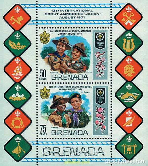 Timbres: 91313 MNH GRANADA 1971 13 JAMBOREE MUNDIAL EN JAPON
