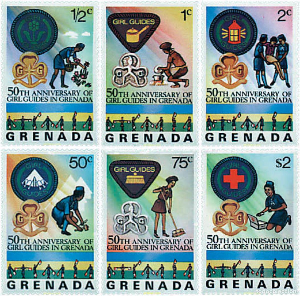 Sellos: 91331 MNH GRANADA 1976 50 ANIVERSARIO DEL ESCULTISMO FEMENINO