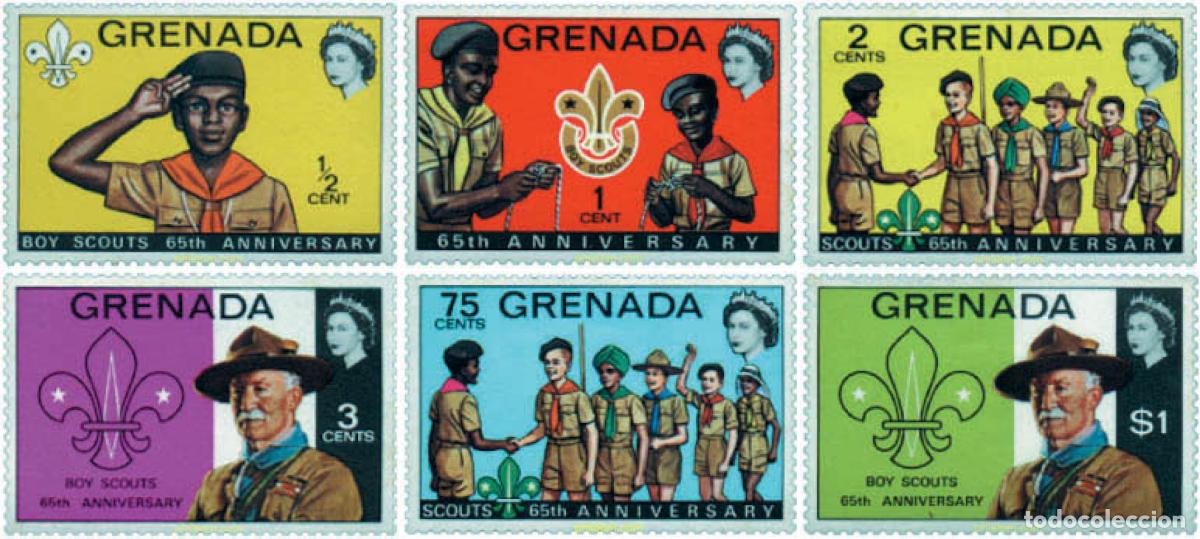 Timbres: 243939 HINGED GRANADA 1972 65 ANIVERSARIO DEL ESCULTISMO