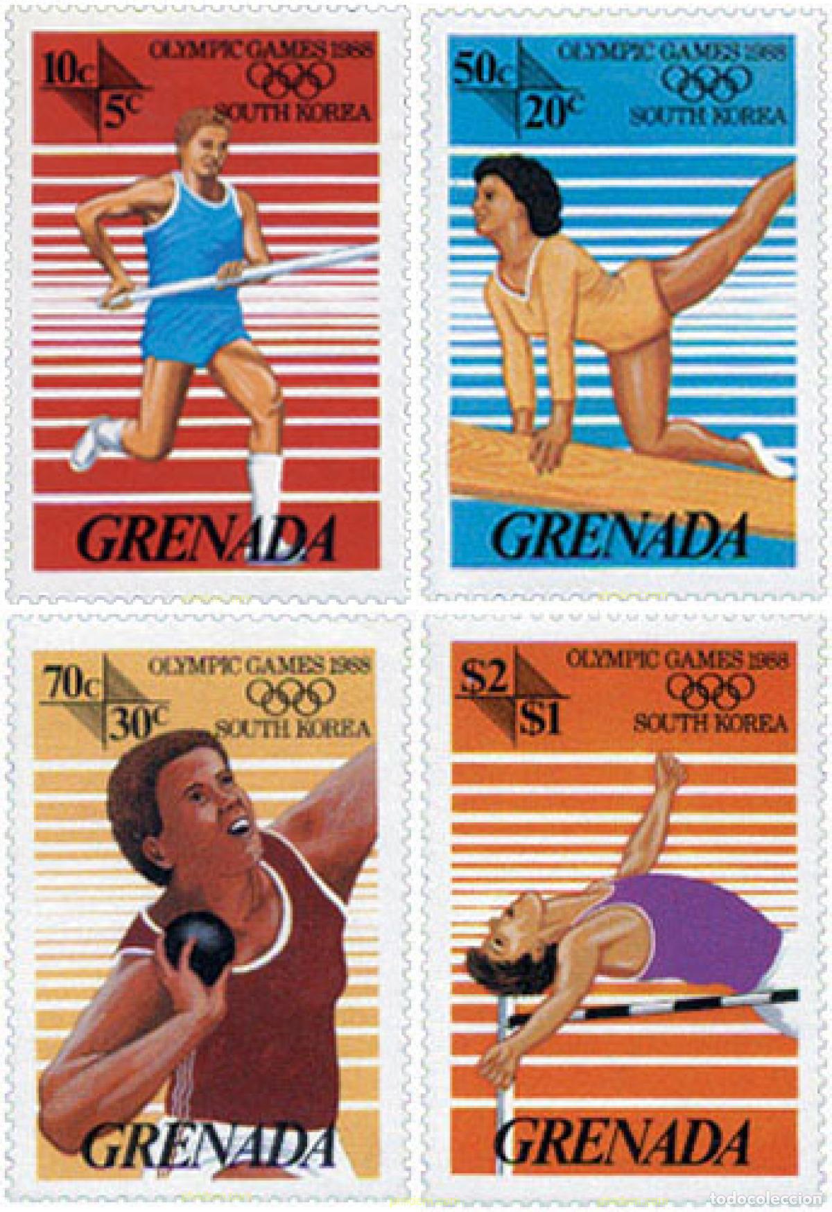 Timbres: 37575 MNH GRANADA 1986 24 JUEGOS OLIMPICOS VERANO SEUL 1988