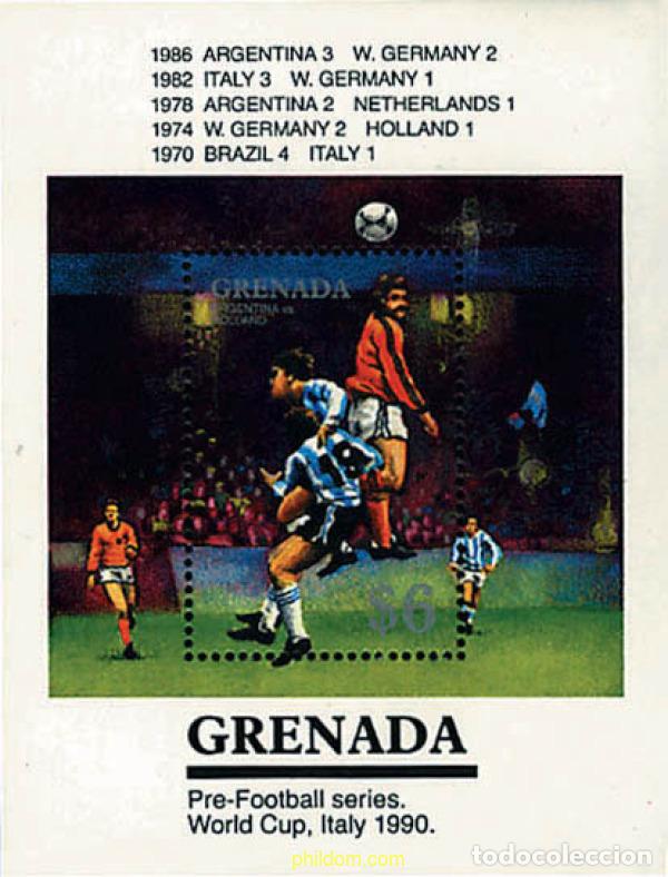 Sellos: 319163 MNH GRANADA 1989 COPA DEL MUNDO DE FUTBOL. ITALIA-90