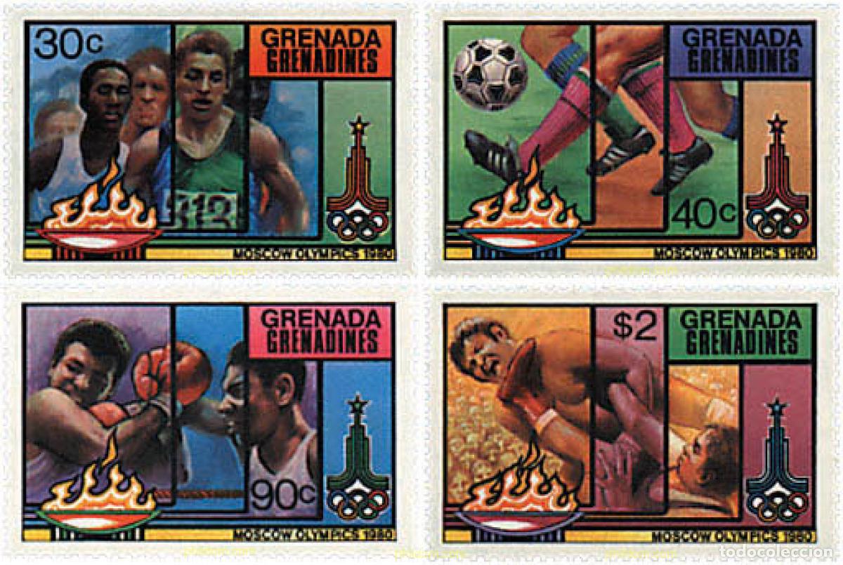 Sellos: 90213 MNH GRANADA GRANADINAS 1980 22 JUEGOS OLIMPICOS VERANO MOSCU 1980