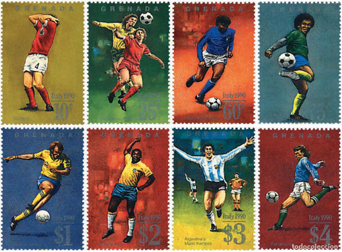 Sellos: 76031 MNH GRANADA 1989 COPA DEL MUNDO DE FUTBOL. ITALIA-90