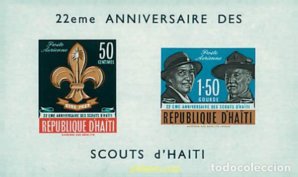 Sellos: 38157 MNH HAITI 1962 22 ANIVERSARIO DEL ESCULTISMO EN HAITI