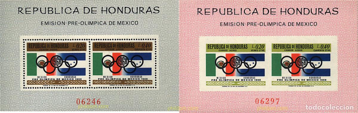 Selos: 71030 MNH HONDURAS 1968 19 JUEGOS OLIMPICOS VERANO MEXICO 1968