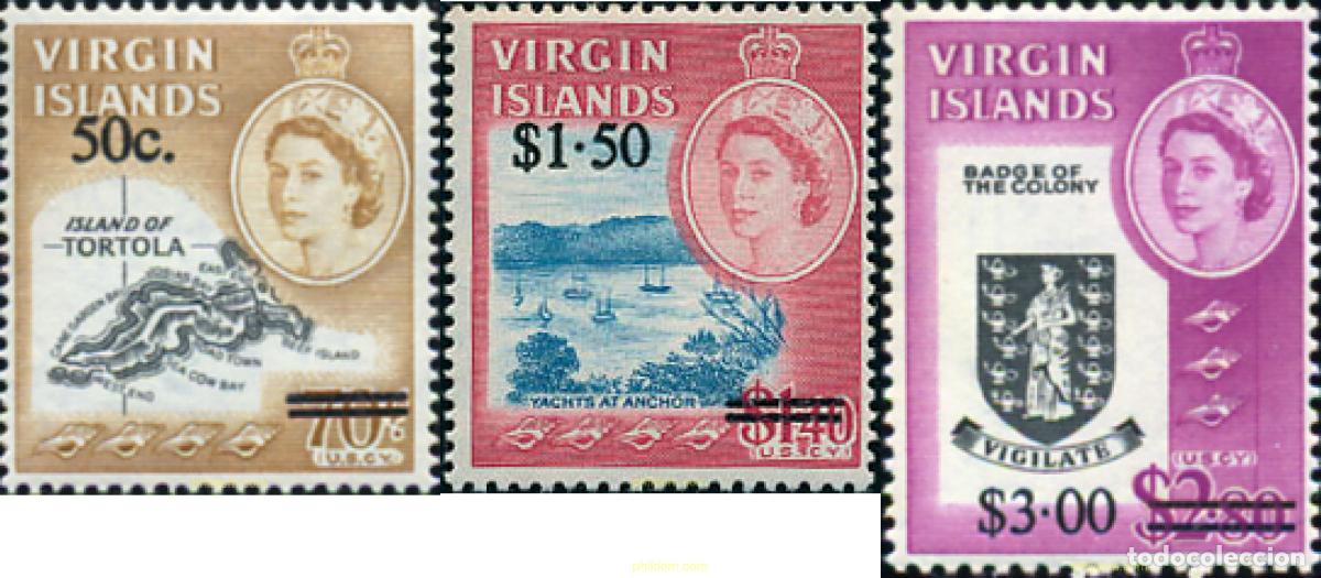 Sellos: 36319 MNH VIRGENES BRITANICAS Islas 1966 SERIE BASICA
