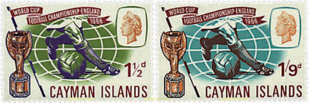 Sellos: 281447 HINGED CAIMAN Islas 1966 COPA DEL MUNDO DE FUTBOL. INGLATERRA-66