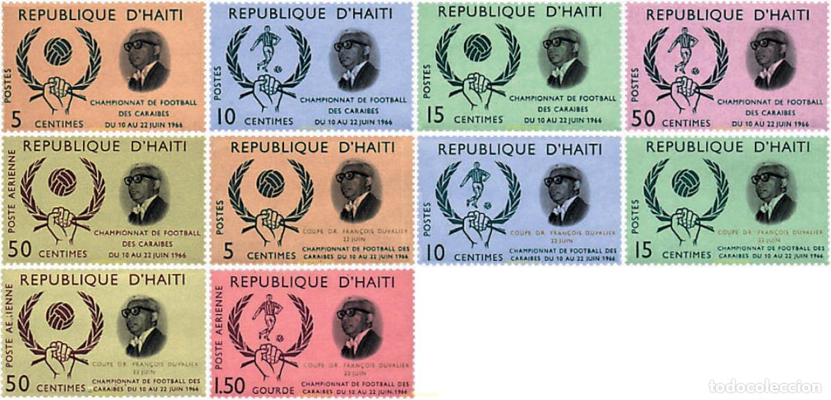 Sellos: 646451 HINGED HAITI 1966 CAMPEONATO DE FUTBOL EN EL CARIBE