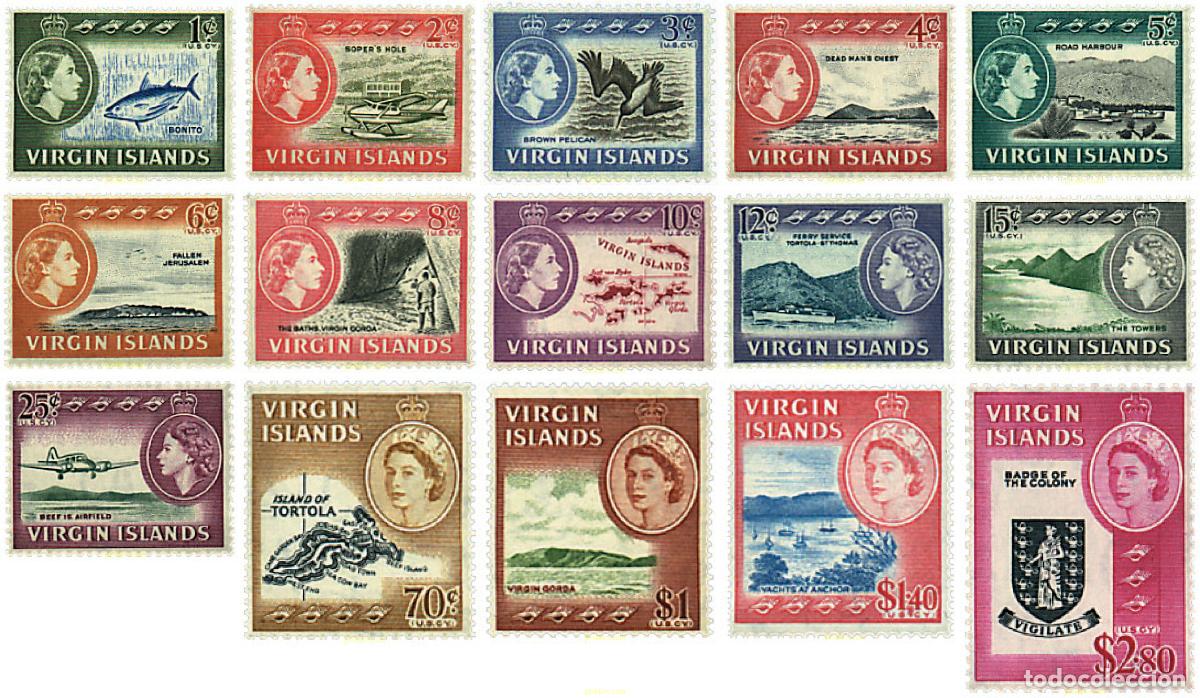 Sellos: 31976 MNH VIRGENES BRITANICAS Islas 1964 MOTIVOS VARIOS